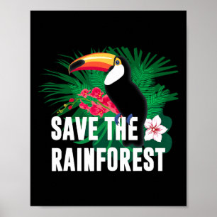 Poster Dia da Terra Salva A Floresta Tropical