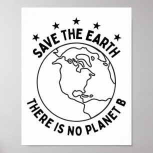 Poster Dia da Terra Salvar Terra Não Há Planeta B - Envir