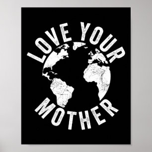 Poster Dia da Terra Todo Dia Ama Seu Planeta Mãe Enviro