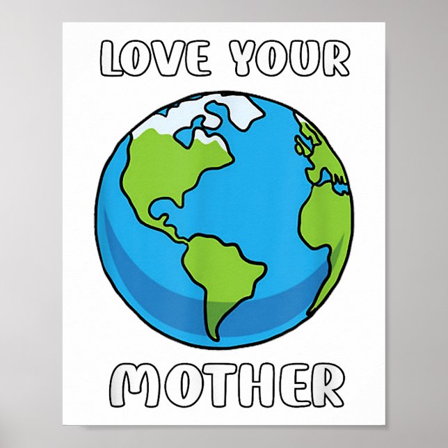 Poster Dia da Terra Todo Dia Ama Seu Planeta Mãe Enviro (Frente)