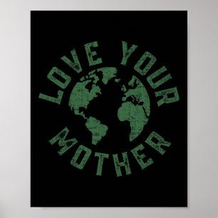 Poster Dia da Terra Todo Dia Ama Seu Planeta Mãe Enviro