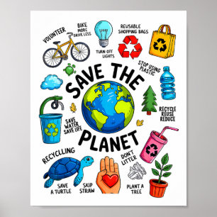 Poster Dia da Terra Todos os Dias Não Há Planeta B Salve