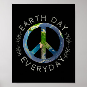 Poster Dia da Terra Todos os dias - Paz Global Mundial No