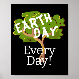 Poster Dia da Terra Todos os Dias Vá Verde Salve Nosso Pl
