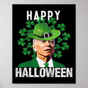 Poster Dia das Bruxas Confuso Engraçado Joe Biden Dia de