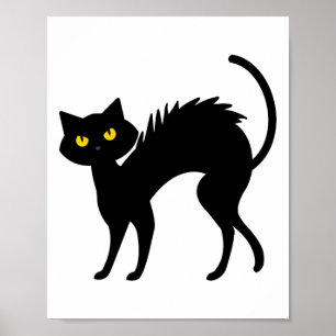 Poster Dia das Bruxas de Gato Negro - Gatos Pretos