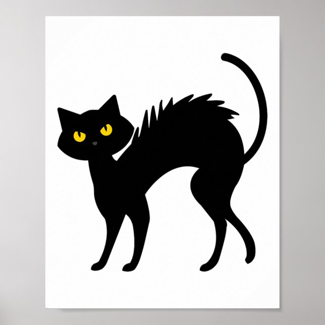 Poster Dia das Bruxas de Gato Negro - Gatos Pretos (Frente)