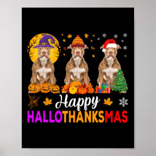 Poster Dia das Bruxas de Natal de Pitbull Hallothanksmas