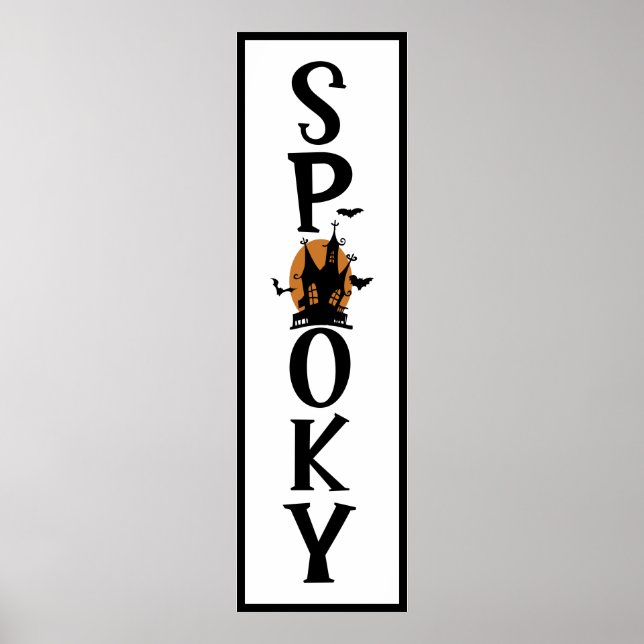 Poster Dia das Bruxas divertido | Comprimento de porta as (Frente)