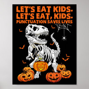 Poster Dia das Bruxas Vamos Comer Crianças Pontuação Salv
