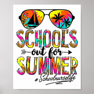 Poster Dia Das Escolas Fora Para Enfermeira De Verão