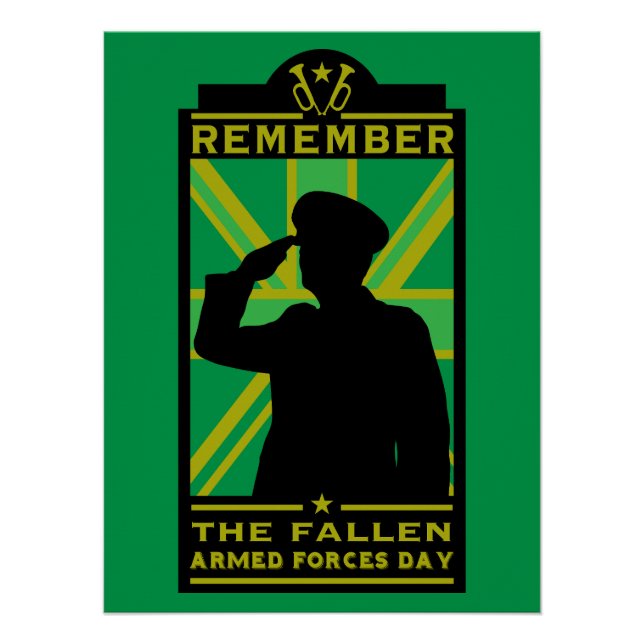 Pôster Dia das Forças Armadas Britânicas (Frente)