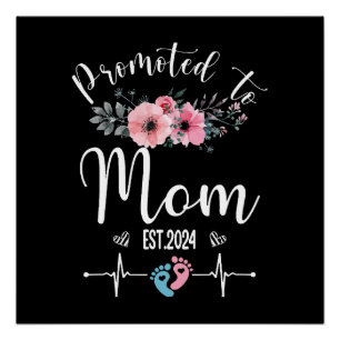 Pôster Dia das Mães Engraçado com Florais 2024