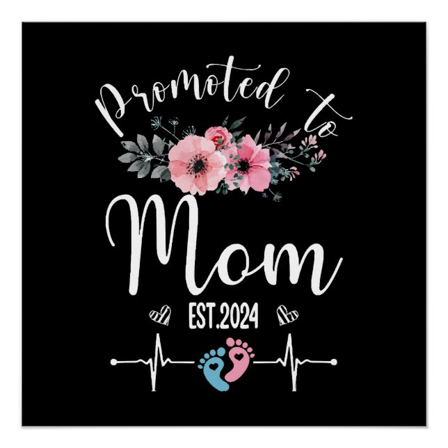 Pôster Dia das Mães Engraçado com Florais 2024 (Frente)