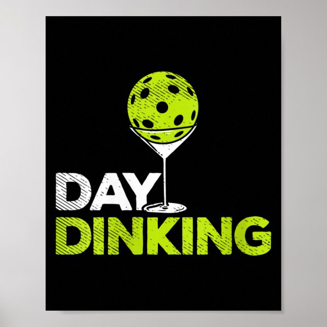 Poster Dia das mulheres bebendo pickleball divertido pick (Frente)