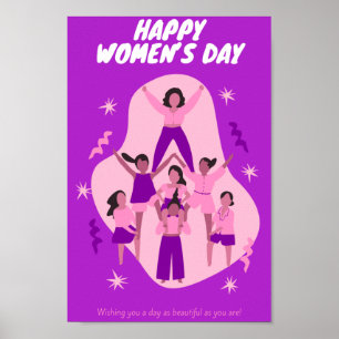 Poster Dia das mulheres Tema Design