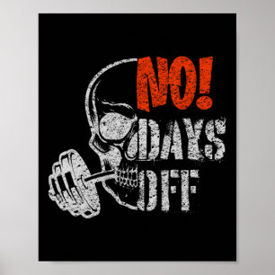 Poster Dia de Academia Crânio Motivação de Academia e Fit