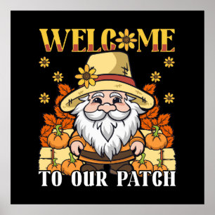 Poster Dia de Ação de Graças Bem-vindo ao nosso Gnome de 