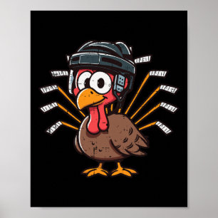 Poster Dia de Ação de Graças de Hóquei no Gelo Turco Espo