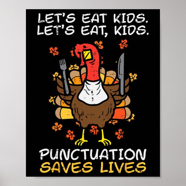 Poster Dia de Ação de Graças Divertido Professor Peru Vam (Frente)