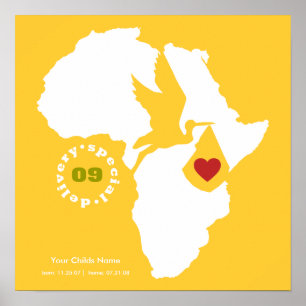 Pôster Dia de Adoção Gotcha - Poema Comemorativo