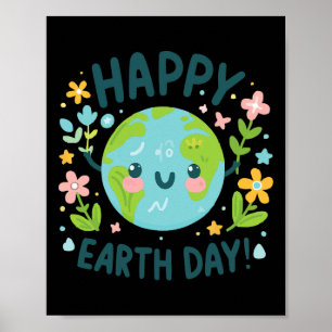 Poster Dia de Aniversário Feliz Dia da Terra do Planeta G