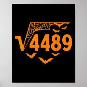 Poster Dia de as Bruxas engraçado 67 Teac Matemático Root