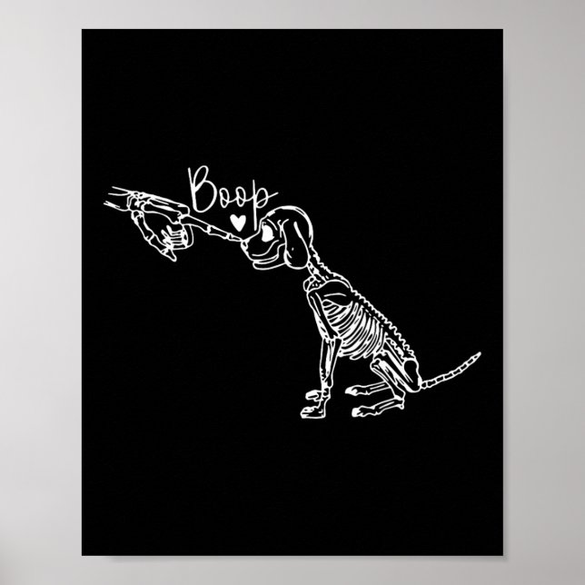 Poster Dia de as Bruxas engraçado de Cachorro de Mão do E (Frente)