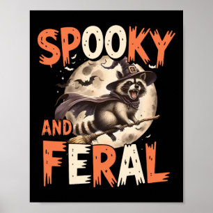 Poster Dia de as Bruxas engraçado De Halloween Spooky E F