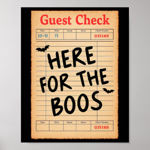 Poster Dia de as Bruxas engraçado Guest Cheque Aqui Para