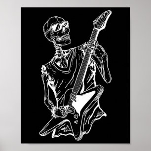 Poster Dia de as Bruxas engraçado Preguiçoso Esqueleto Gu