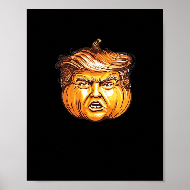 Poster Dia de as Bruxas engraçado Pumpkin Parody Político (Frente)