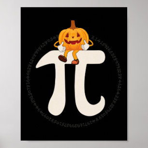 Poster Dia de as Bruxas engraçado Pumpkin Pie Math