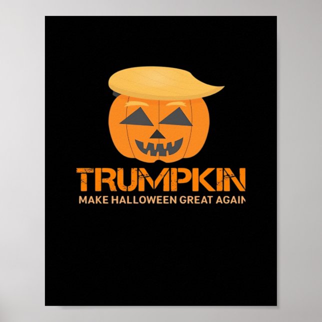 Poster Dia de as Bruxas engraçado Trumpkin - Fazer Excele (Frente)