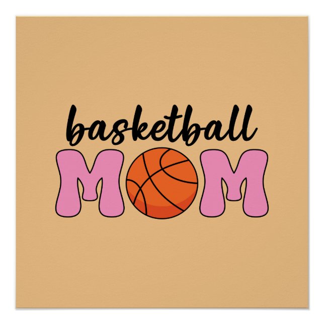 Pôster Dia de as mães de basquete da mãe (Frente)