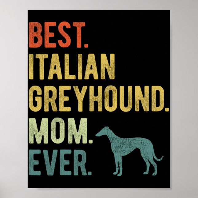 Poster Dia de as mães De "Greyhound Mãe De Cão" Italiano (Frente)