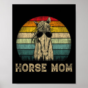 Poster Dia de as mães de Mamães de Cavalos Vintage Mãe Ca