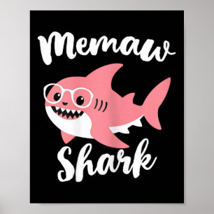 Poster Dia de as mães de Tubarão-Mão Engraçado Vovó