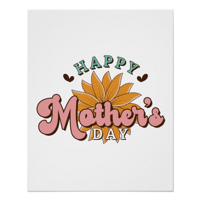 Pôster Dia de as mães Feliz (Frente)