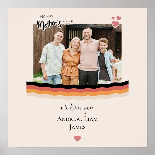 Poster Dia de as mães feliz que te amamos (Frente)