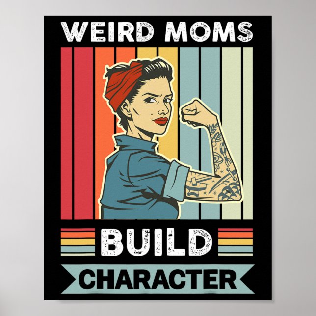 Poster Dia de as mães-mãe de personagem de construção do  (Frente)
