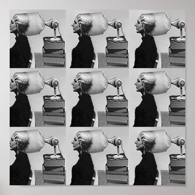 Pôster Dia de as mães Vintage 1960 Hair Beauty Compre! (Frente)