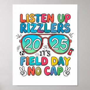 Poster Dia de Campo Engraçado Camisa Ouvir Rizzlers Dia d