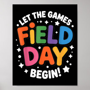 Poster Dia de Campo Os Jogos Começam Professores Alunos F