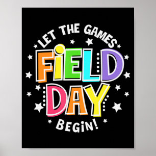 Poster Dia de Campo Que Os Jogos Comecem Crianças Meninas