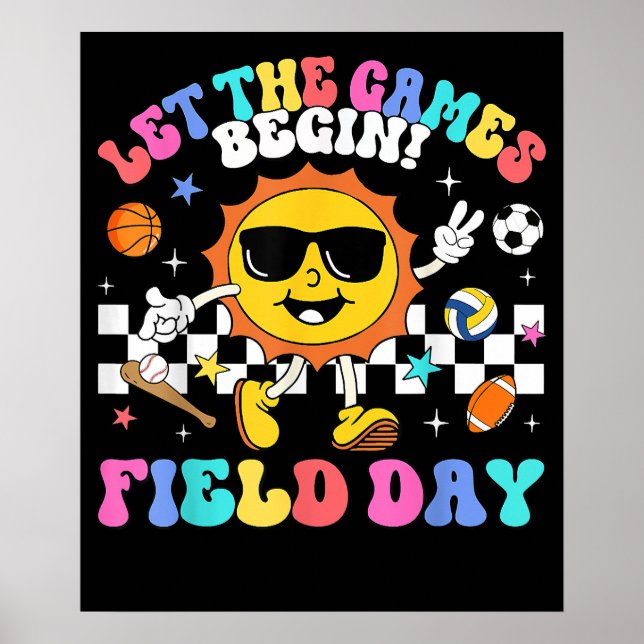 Poster Dia de Campo Que Os Jogos Comecem Professores Cria (Frente)