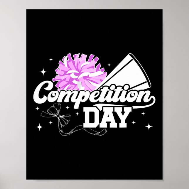 Poster Dia de Competição de Animação Dia de Comp de Cheer (Frente)