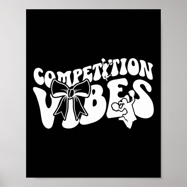 Poster Dia de Competição de Cheer Vibes Dia de Comp de Ch (Frente)