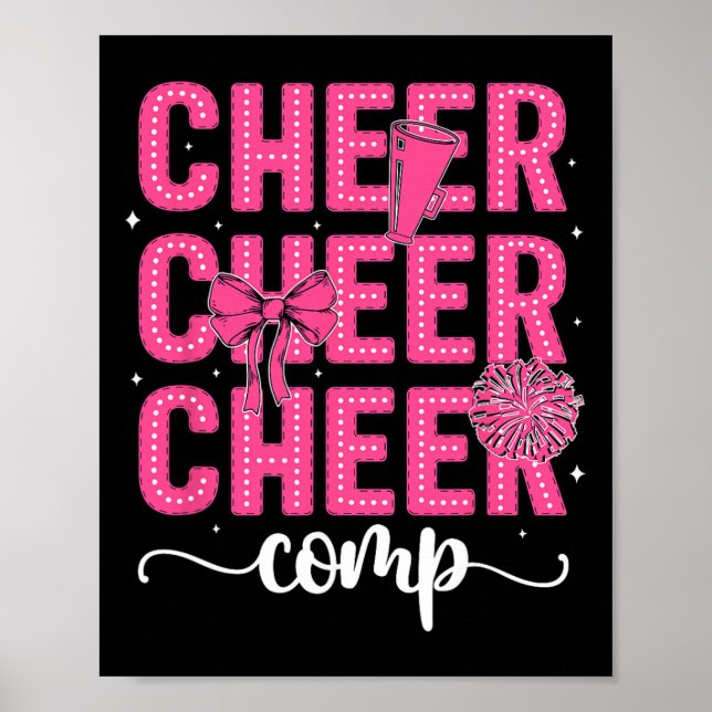 Poster Dia de Competição de Cheerleader Cheer Comp Day Co (Frente)