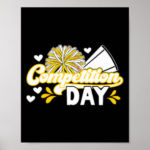Poster Dia de Competição de Cheerleading Dia de Comp de C